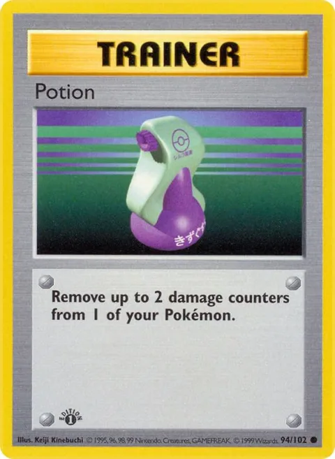 Potion #094/102 Unlimited Pokémon card from Base Set (Shadowless)