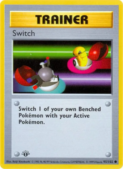 Switch #095/102 1st Edition Pokémon card from Base Set (Shadowless)