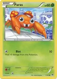 Paras #1/162 Reverse Holofoil Pokémon card from XY - BREAKthrough