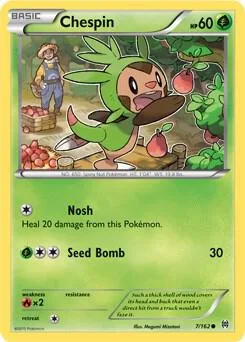 Chespin 7 #7/162 Pokémon card from XY - BREAKthrough