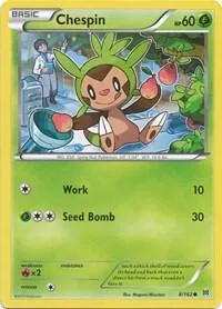Chespin 8 #8/162 Pokémon card from XY - BREAKthrough