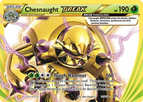 Chesnaught BREAK #12/162 Holofoil Pokémon card from XY - BREAKthrough