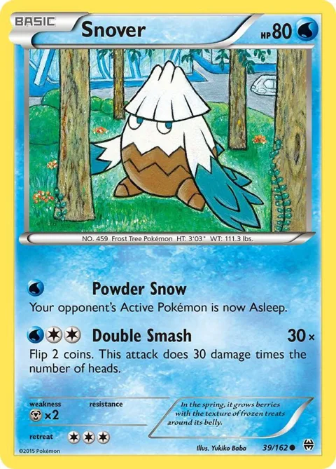 Snover #39/162 Pokémon card from XY - BREAKthrough