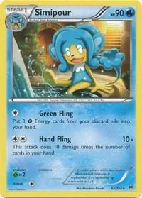 Simipour #42/162 Pokémon card from XY - BREAKthrough