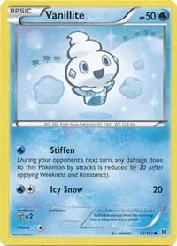Vanillite #43/162 Pokémon card from XY - BREAKthrough