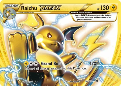 Raichu BREAK #50/162 Holofoil Pokémon card from XY - BREAKthrough