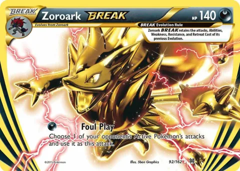 Zoroark BREAK #92/162 Holofoil Pokémon card from XY - BREAKthrough