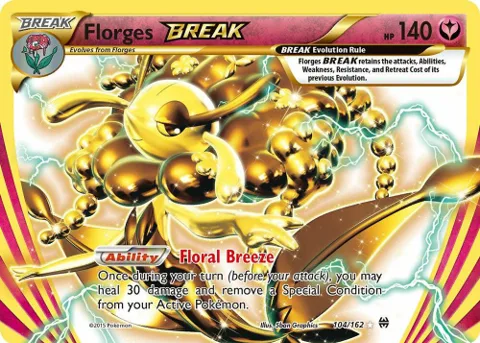 Florges BREAK #104/162 Holofoil Pokémon card from XY - BREAKthrough