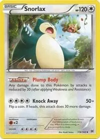 Snorlax #118/162 Reverse Holofoil Pokémon card from XY - BREAKthrough