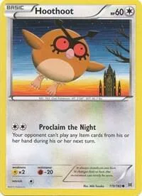 Hoothoot #119/162 Pokémon card from XY - BREAKthrough