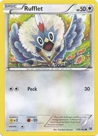 Rufflet #129/162 Pokémon card from XY - BREAKthrough