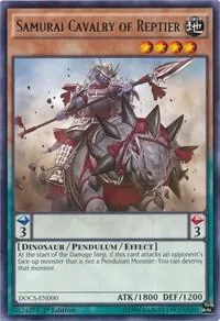 Samurai Cavalry of Reptier DOCS-EN000 Yu-Gi-Oh card from Dimension of Chaos