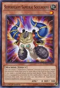 Superheavy Samurai Soulhorns DOCS-EN007 1st Edition Yu-Gi-Oh card from Dimension of Chaos