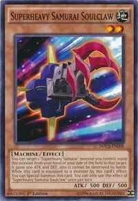 Superheavy Samurai Soulclaw DOCS-EN008 Unlimited Yu-Gi-Oh card from Dimension of Chaos