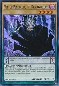 Vector Pendulum, the Dracoverlord DOCS-EN024 Unlimited Yu-Gi-Oh card from Dimension of Chaos