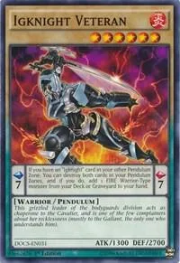 Igknight Veteran DOCS-EN031 1st Edition Yu-Gi-Oh card from Dimension of Chaos