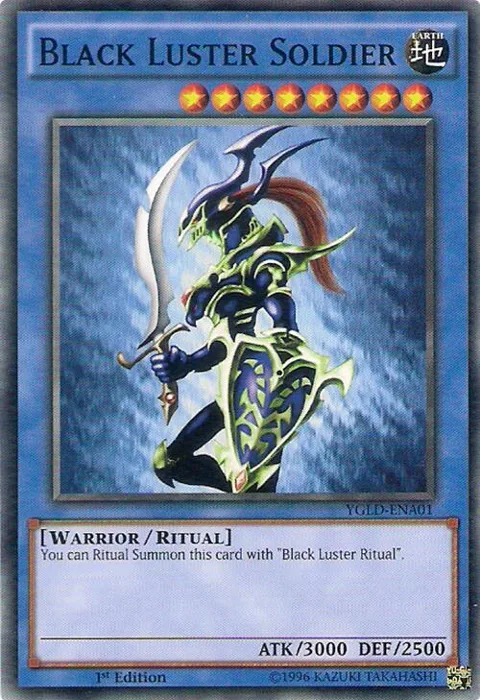 Black Luster Soldier YGLD-ENA01 1st Edition Yu-Gi-Oh card from King of Games: Yugi's Legendary Decks