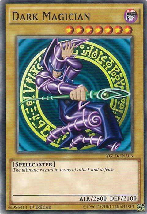 Dark Magician A YGLD-ENA03 Unlimited Yu-Gi-Oh card from King of Games: Yugi's Legendary Decks