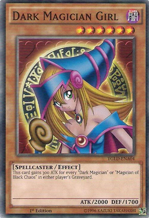 Dark Magician Girl A YGLD-ENA04 Yu-Gi-Oh card from King of Games: Yugi's Legendary Decks