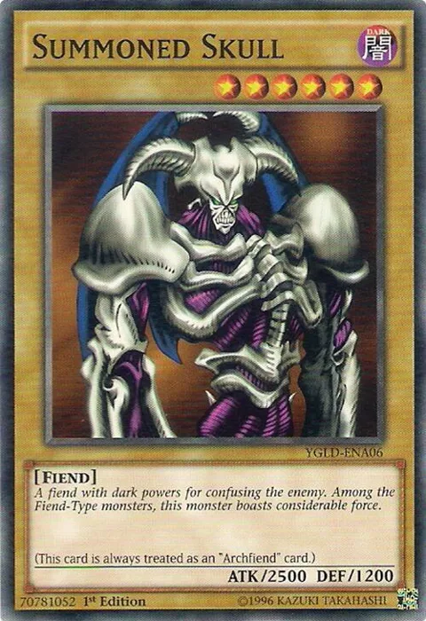 Summoned Skull YGLD-ENA06 Yu-Gi-Oh card from King of Games: Yugi's Legendary Decks