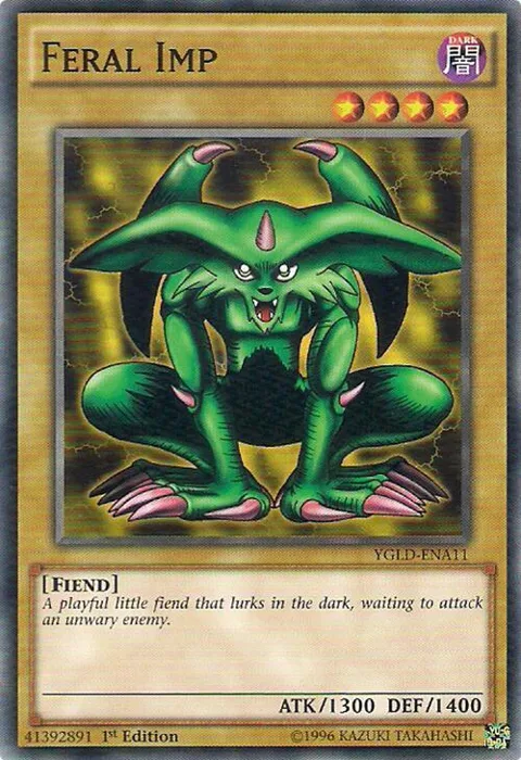 Feral Imp YGLD-ENA11 Yu-Gi-Oh card from King of Games: Yugi's Legendary Decks