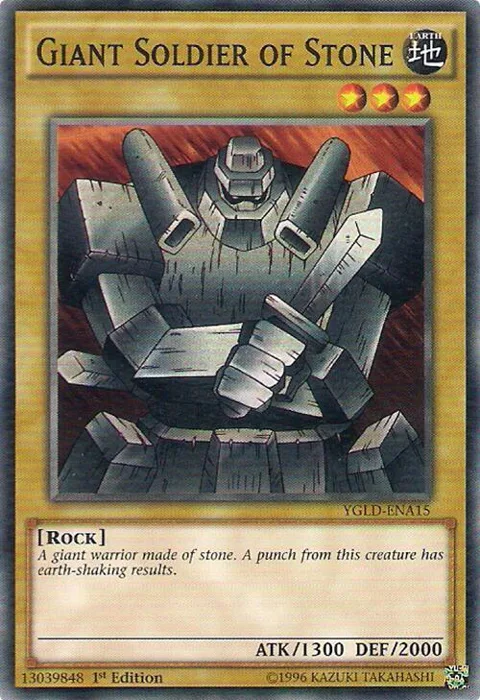 Giant Soldier of Stone YGLD-ENA15 Yu-Gi-Oh card from King of Games: Yugi's Legendary Decks