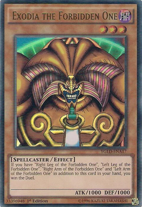 Exodia the Forbidden One YGLD-ENA17 YGLD 1st Edition Yu-Gi-Oh card from King of Games: Yugi's Legendary Decks