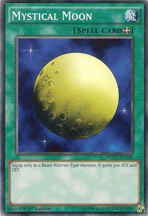 Mystical Moon YGLD-ENA30 Yu-Gi-Oh card from King of Games: Yugi's Legendary Decks