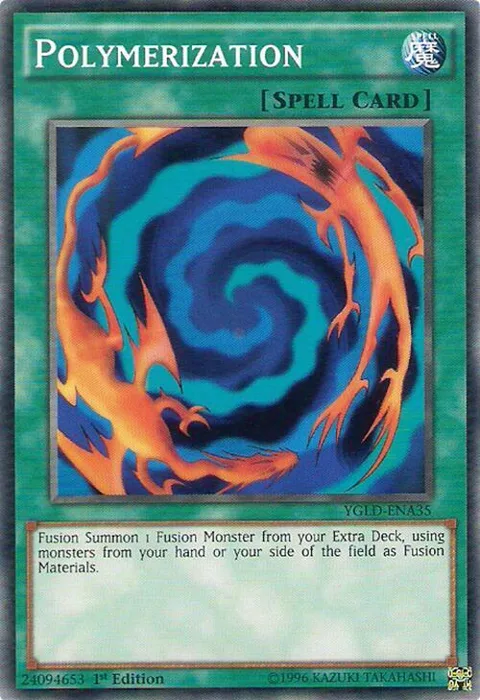 Polymerization A YGLD-ENA35 Yu-Gi-Oh card from King of Games: Yugi's Legendary Decks
