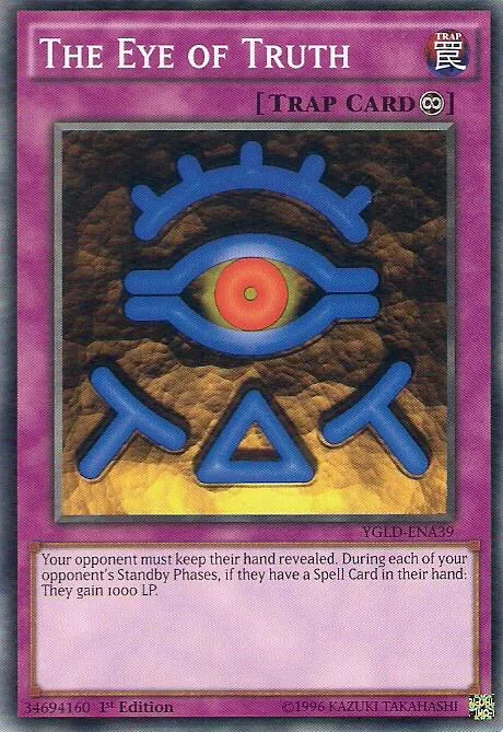 The Eye of Truth YGLD-ENA39 YGLD 1st Edition Yu-Gi-Oh card from King of Games: Yugi's Legendary Decks