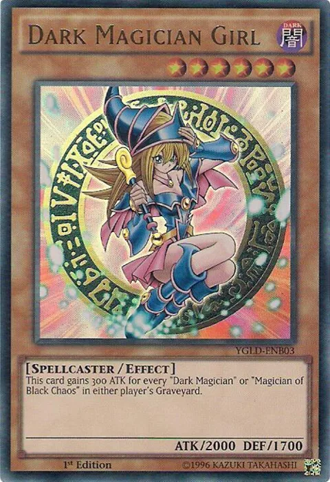 Dark Magician Girl B YGLD-ENB03 YGLD Unlimited Yu-Gi-Oh card from King of Games: Yugi's Legendary Decks