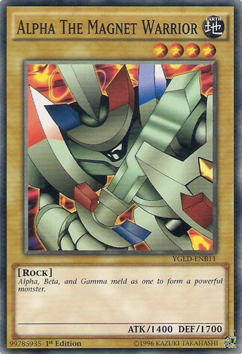 Alpha The Magnet Warrior YGLD-ENB11 Yu-Gi-Oh card from King of Games: Yugi's Legendary Decks
