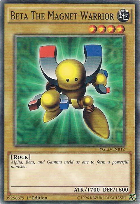 Beta The Magnet Warrior YGLD-ENB12 Yu-Gi-Oh card from King of Games: Yugi's Legendary Decks
