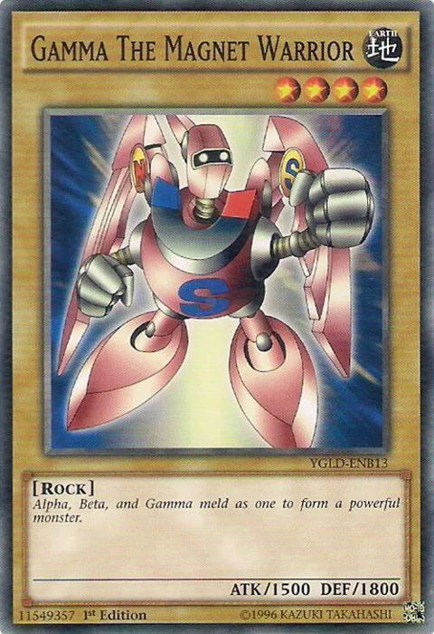 Gamma The Magnet Warrior YGLD-ENB13 Yu-Gi-Oh card from King of Games: Yugi's Legendary Decks