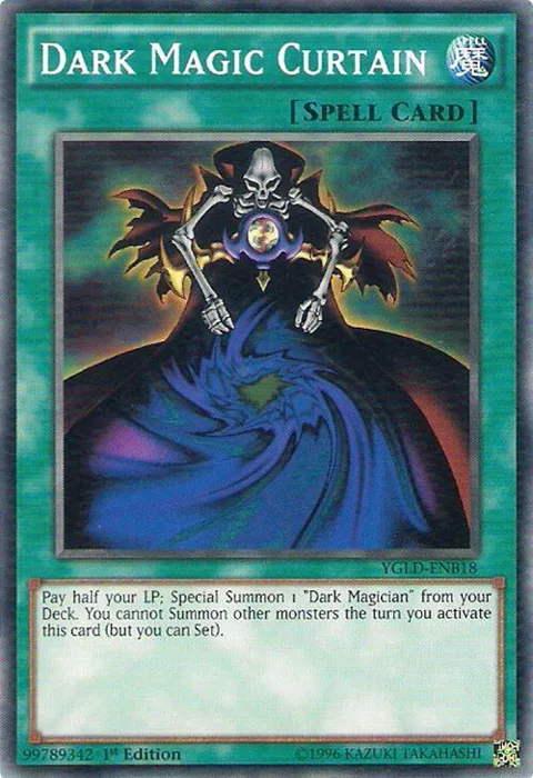 Dark Magic Curtain YGLD-ENB18 Yu-Gi-Oh card from King of Games: Yugi's Legendary Decks