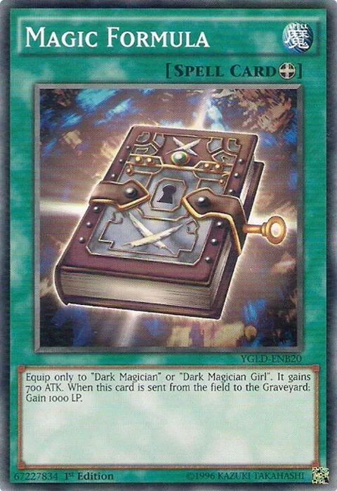 Magic Formula YGLD-ENB20 Yu-Gi-Oh card from King of Games: Yugi's Legendary Decks