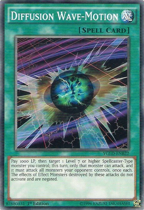Diffusion Wave-Motion YGLD-ENB22 Yu-Gi-Oh card from King of Games: Yugi's Legendary Decks