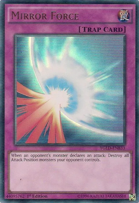 Mirror Force B YGLD-ENB33 YGLD Unlimited Yu-Gi-Oh card from King of Games: Yugi's Legendary Decks