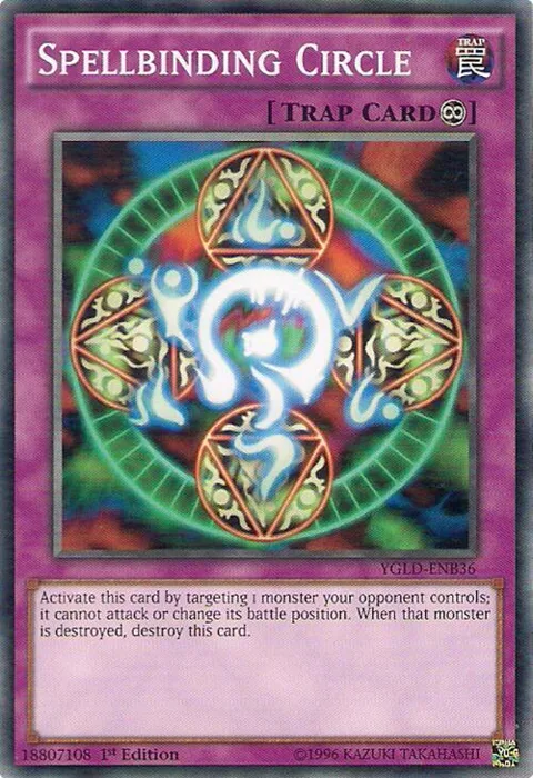 Spellbinding Circle YGLD-ENB36 Yu-Gi-Oh card from King of Games: Yugi's Legendary Decks