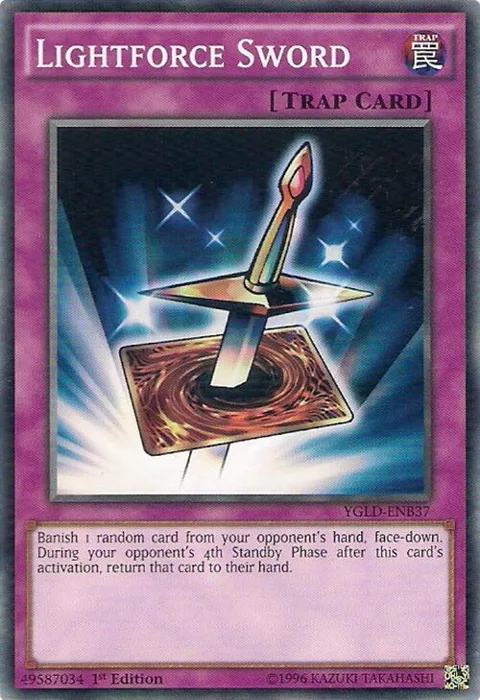 Lightforce Sword YGLD-ENB37 Yu-Gi-Oh card from King of Games: Yugi's Legendary Decks