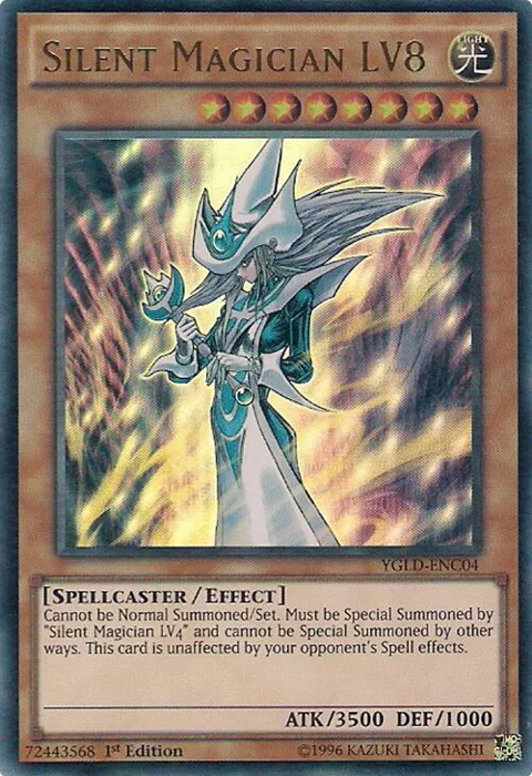 Silent Magician LV8 YGLD-ENC04 Yu-Gi-Oh card from King of Games: Yugi's Legendary Decks