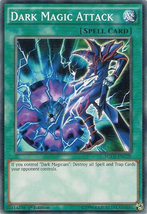 Dark Magic Attack YGLD-ENC29 Yu-Gi-Oh card from King of Games: Yugi's Legendary Decks