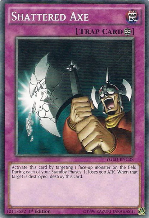 Shattered Axe YGLD-ENC38 Yu-Gi-Oh card from King of Games: Yugi's Legendary Decks