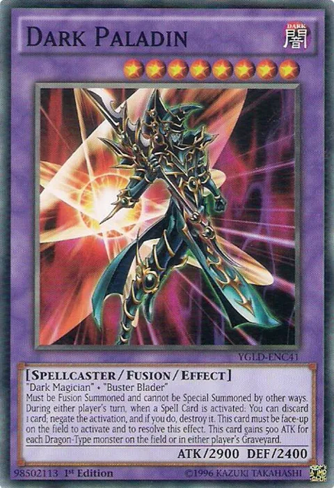 Dark Paladin YGLD-ENC41 Yu-Gi-Oh card from King of Games: Yugi's Legendary Decks