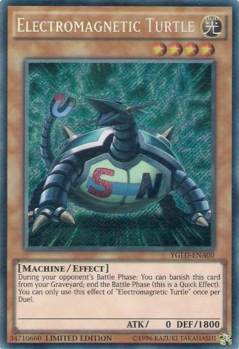 Electromagnetic Turtle YGLD-ENA00 YGLD Limited Yu-Gi-Oh card from King of Games: Yugi's Legendary Decks