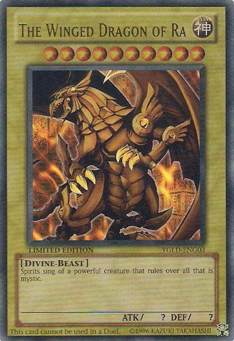 The Winged Dragon of Ra YGLD-ENG03 YGLD Limited Yu-Gi-Oh card from King of Games: Yugi's Legendary Decks
