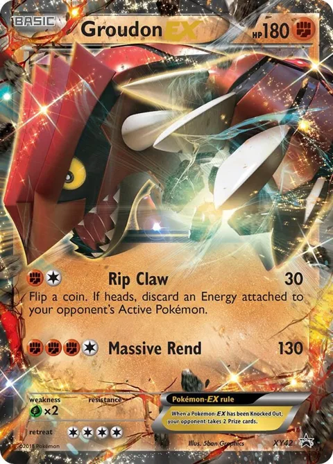 Groudon EX #XY42 Holofoil Pokémon card from XY Promos