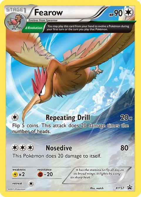 Fearow #XY57 Holofoil Pokémon card from XY Promos