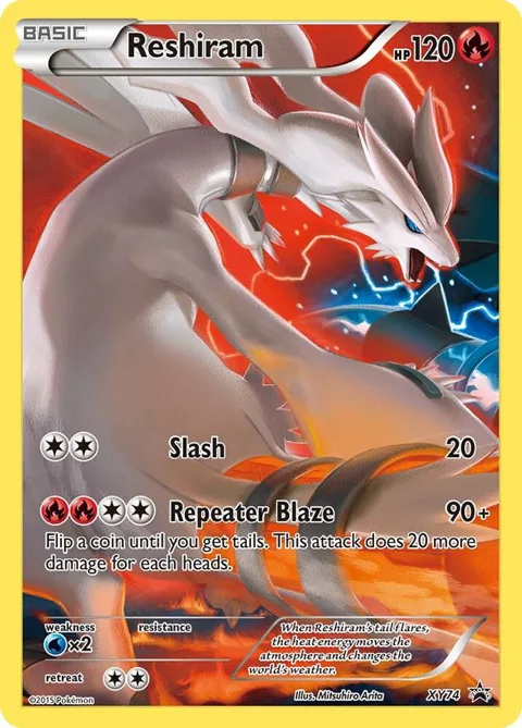 Reshiram Full Art Promo #XY74 Holofoil Pokémon card from XY Promos
