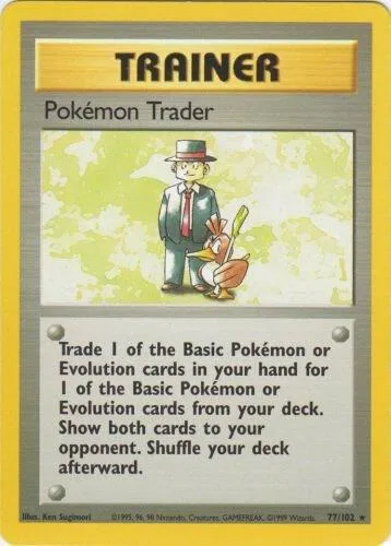 Pokemon Trader #077/102 Pokémon card from Base Set
